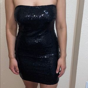 Little black sequin dress